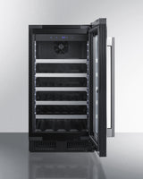 SUMMIT  18" Wide Built-In Wine Cellar - Black (CL18WC)