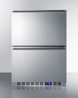 Summit 24" Wide Built-In 2-Drawer All-Freezer - Stainless Steel/Panel-Ready (CL2F249)