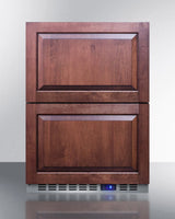 Summit 24" Wide Built-In 2-Drawer All-Freezer - Stainless Steel/Panel-Ready (CL2F249)