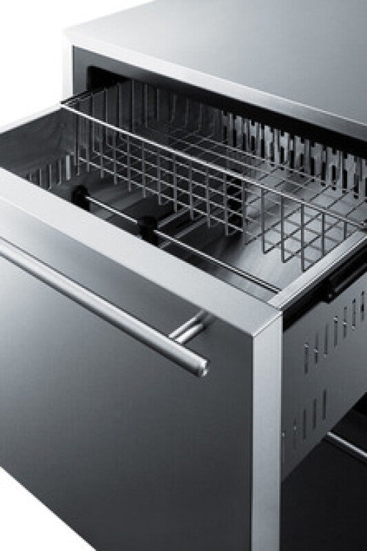 Summit 24" Wide Built-In 2-Drawer All-Freezer - Stainless Steel/Panel-Ready (CL2F249)