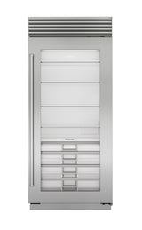 SUB-ZERO  36" Classic Refrigerator with Glass Door - Tubular Handle - Stainless Steel (CL3650RGSTR)