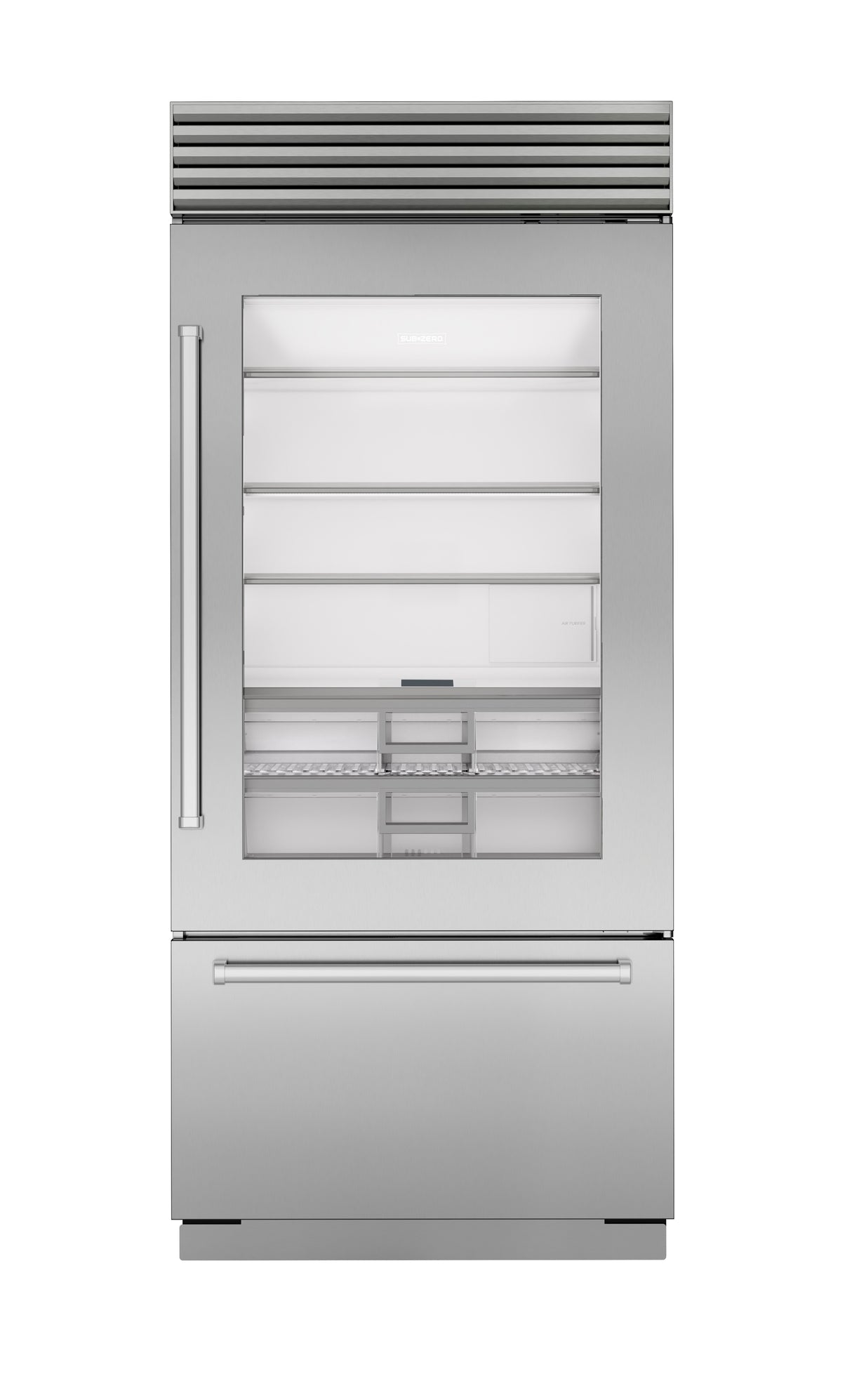 Sub-Zero 36" Classic Over-and-Under Refrigerator/Freezer with Glass Door - Stainless (CL3650UGSTL)