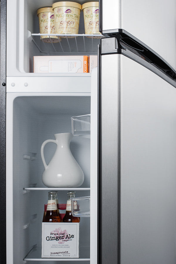 SUMMIT  22" Wide Refrigerator-Freezer - Stainless Steel (CP972SS)