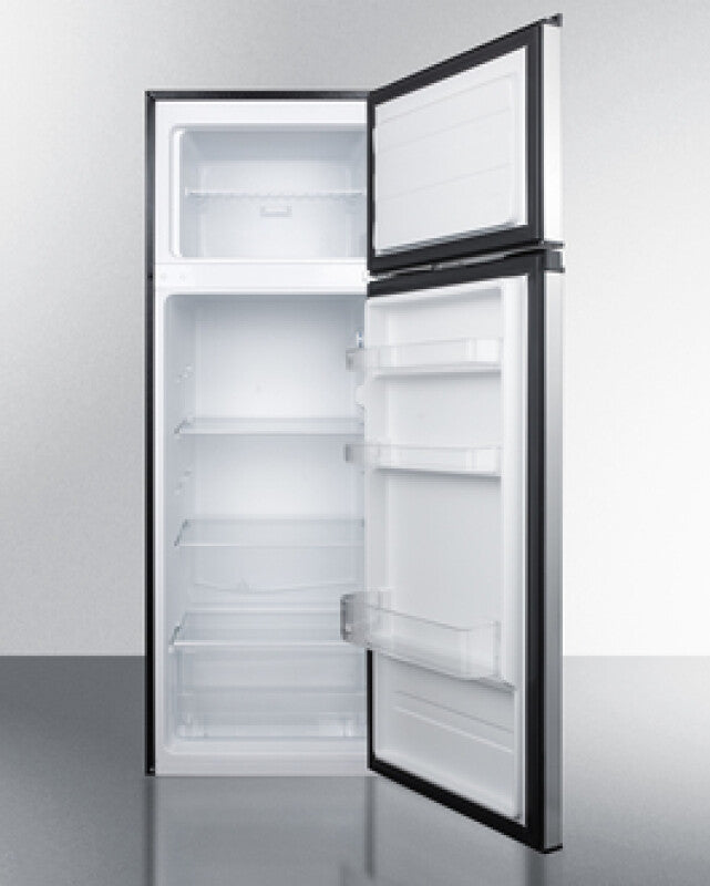 SUMMIT  22" Wide Refrigerator-Freezer - Stainless Steel (CP972SS)