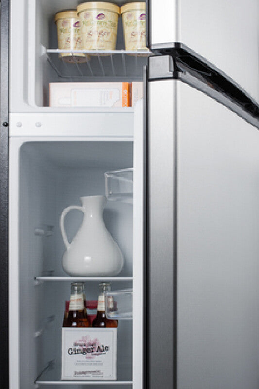 SUMMIT 22" Wide Refrigerator-Freezer - Stainless Steel (CP972SS)