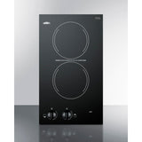 ACCUCOLD 12" Wide 115V 2-Burner Radiant Cooktop - Black (CR2110B)
