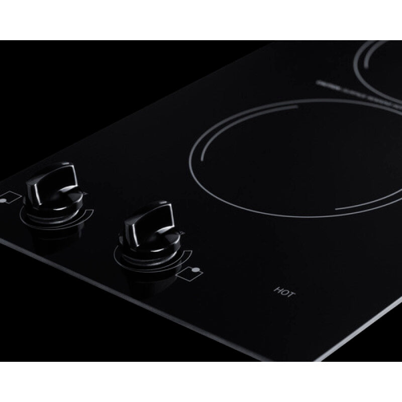 ACCUCOLD 12" Wide 115V 2-Burner Radiant Cooktop - Black (CR2110B)