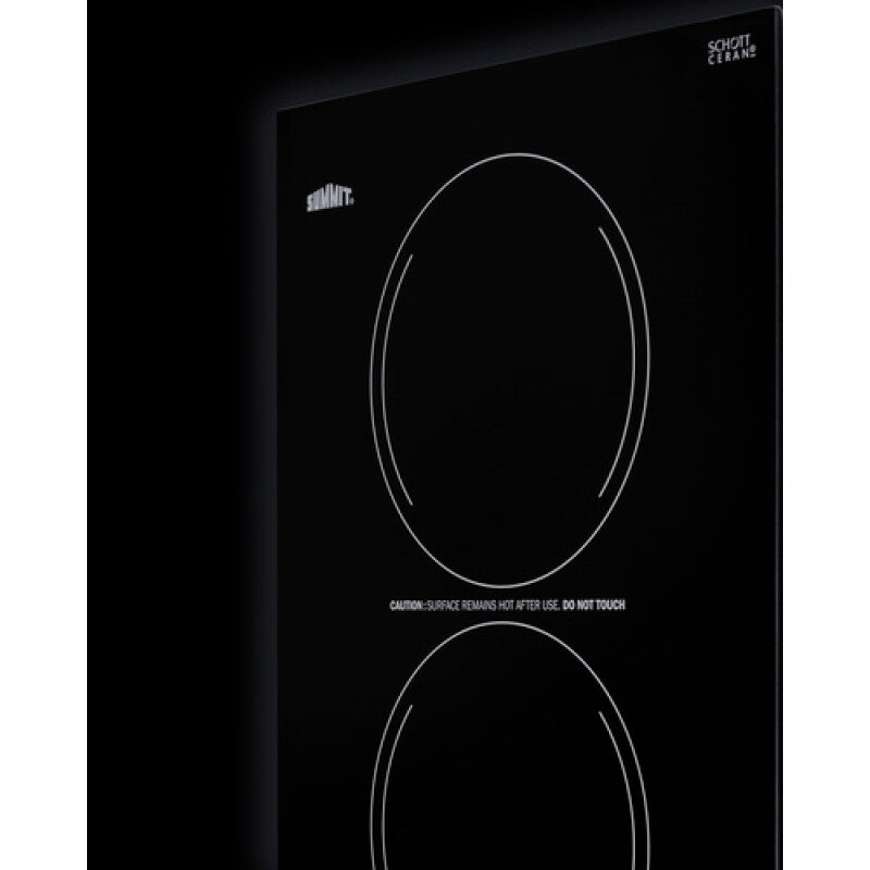 ACCUCOLD 12" Wide 115V 2-Burner Radiant Cooktop - Black (CR2110B)