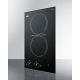 ACCUCOLD 12" Wide 115V 2-Burner Radiant Cooktop - Black (CR2110B)