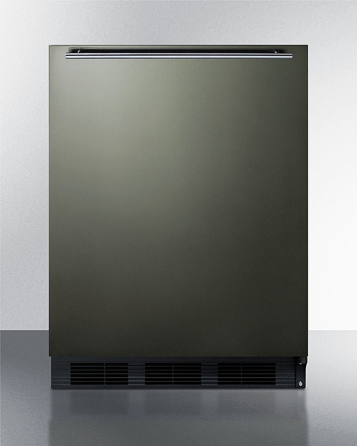SUMMIT  24" Wide Built-In Refrigerator-Freezer, ADA Compliant - Black Stainless Steel (CT663BKBIKSHHADA)