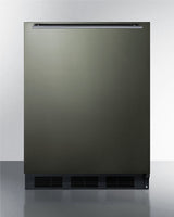 SUMMIT  24" Wide Built-In Refrigerator-Freezer, ADA Compliant - Black Stainless Steel (CT663BKBIKSHHADA)