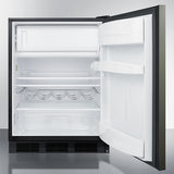 SUMMIT  24" Wide Built-In Refrigerator-Freezer, ADA Compliant - Black Stainless Steel (CT663BKBIKSHHADA)