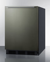 SUMMIT  24" Wide Built-In Refrigerator-Freezer, ADA Compliant - Black Stainless Steel (CT663BKBIKSHHADA)