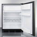 SUMMIT  24" Wide Built-In Refrigerator-Freezer, ADA Compliant - Black Stainless Steel (CT663BKBIKSHHADA)