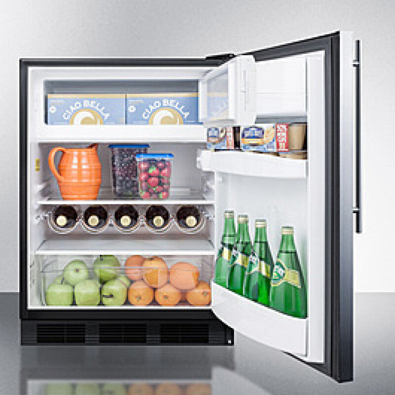 SUMMIT 24" Wide Built-In Refrigerator-Freezer -  (CT663BKBISSHV)