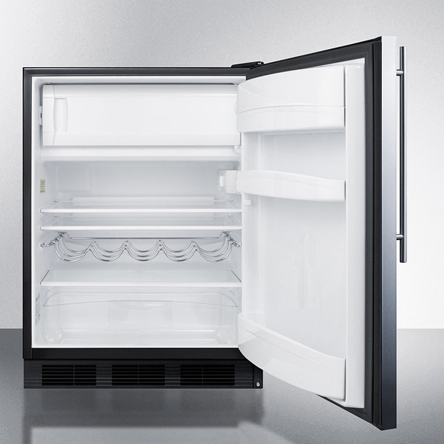 SUMMIT  24" Wide Refrigerator-Freezer - White (CT663BKSSHV)