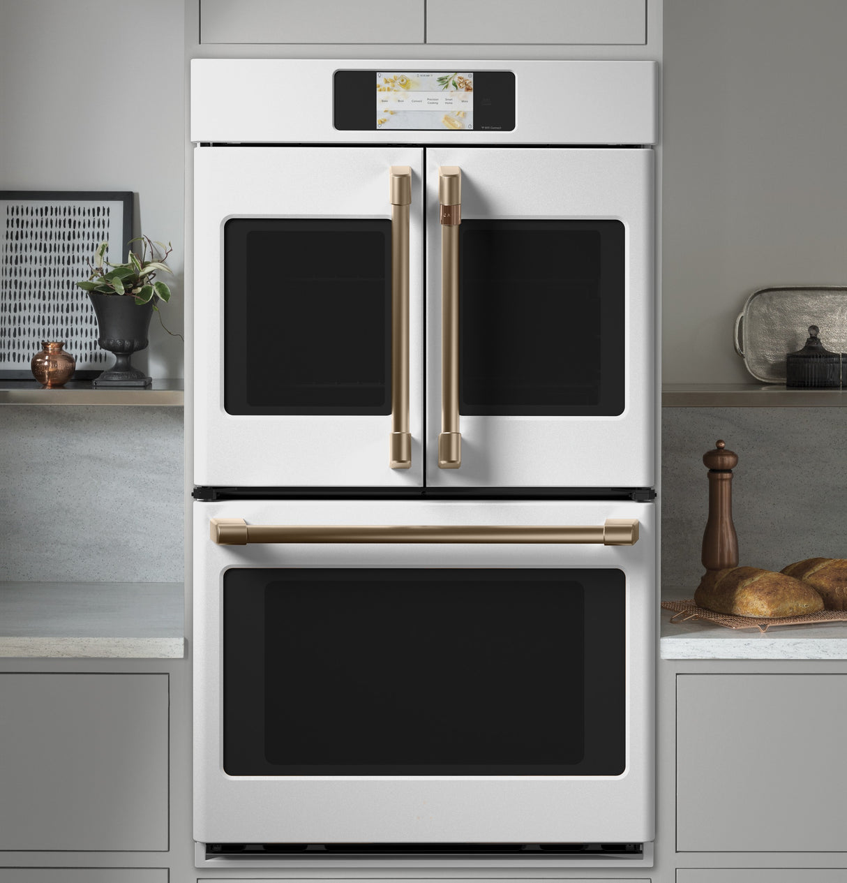 CAFE  Caf? Professional Series 30" Smart Built-in Convection French-door Double Wall Oven - Matte White (CTD90FP4NW2)