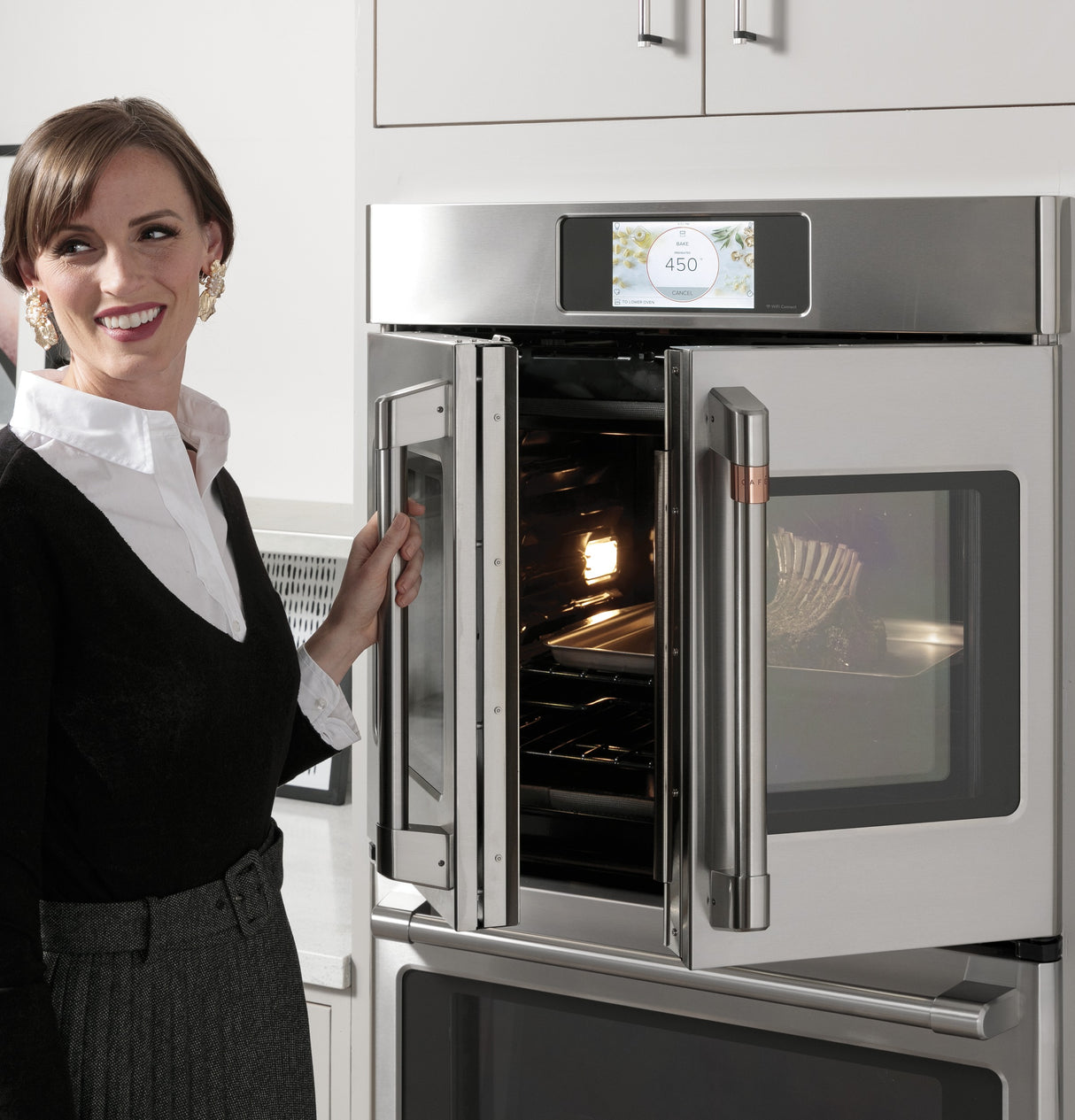 CAFE  Caf? Professional Series 30" Smart Built-in Convection French-door Double Wall Oven - Matte White (CTD90FP4NW2)