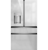 CAFE  Caf? 22.3 Cu. Ft. Smart Counter-depth 4-door French-door Refrigerator In Platinum Glass - Platinum Glass (CXE22DM5PS5)