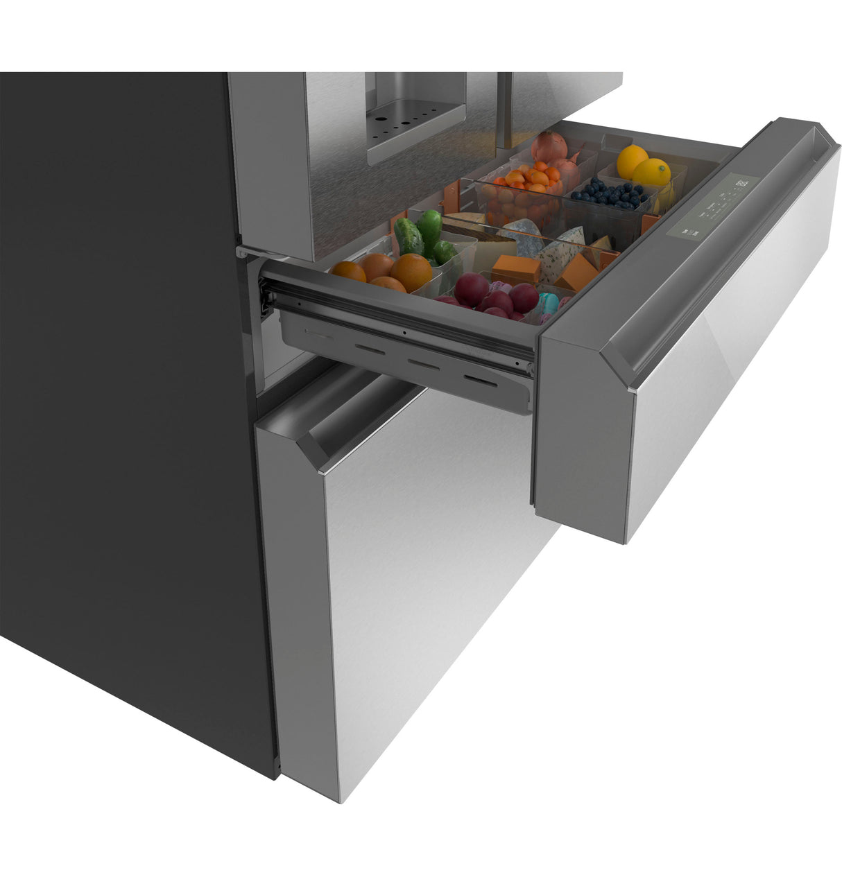 CAFE  Caf? 22.3 Cu. Ft. Smart Counter-depth 4-door French-door Refrigerator In Platinum Glass - Platinum Glass (CXE22DM5PS5)