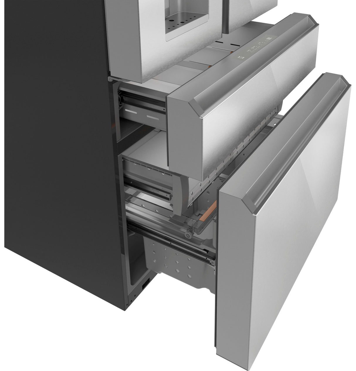 CAFE  Caf? 22.3 Cu. Ft. Smart Counter-depth 4-door French-door Refrigerator In Platinum Glass - Platinum Glass (CXE22DM5PS5)
