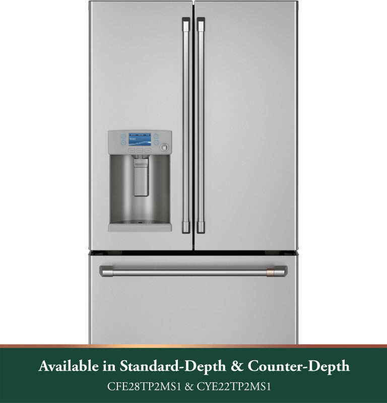 CAFE  Caf? 22.1 Cu. Ft. Smart Counter-depth French-door Refrigerator With Hot Water Dispenser - Stainless Steel (CYE22TP2MS1)