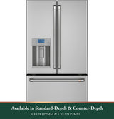 CAFE  Caf? 22.1 Cu. Ft. Smart Counter-depth French-door Refrigerator With Hot Water Dispenser - Stainless Steel (CYE22TP2MS1)