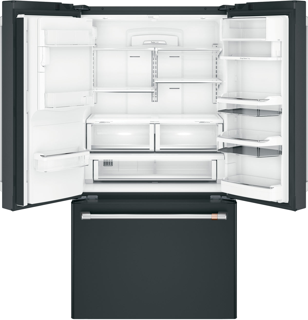 CAFE  Caf? 22.1 Cu. Ft. Smart Counter-depth French-door Refrigerator With Hot Water Dispenser - Matte Black (CYE22TP3MD1)