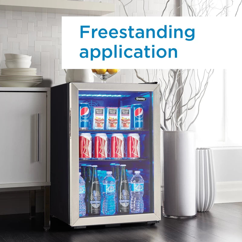 DANBY Danby 2.6 cu. ft. Free-Standing Beverage Center in Stainless Steel -  (DBC026A1BSSDB)