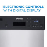 DANBY 18″ Wide Built-in Dishwasher - Stainless Steel (DDW1804EBSS)