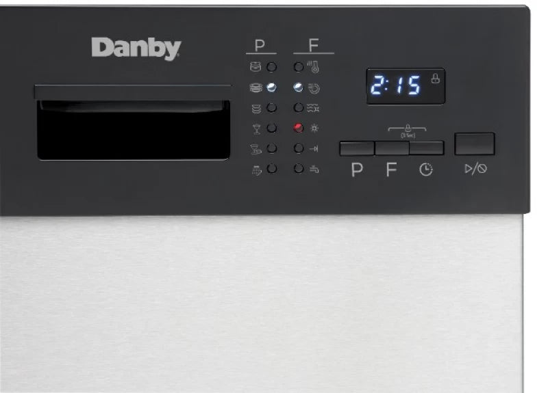 DANBY 18″ Wide Built-in Dishwasher - Stainless Steel (DDW1804EBSS)