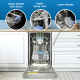 DANBY  18″ Wide Built-in Dishwasher - Stainless Steel (DDW18D1ESS)