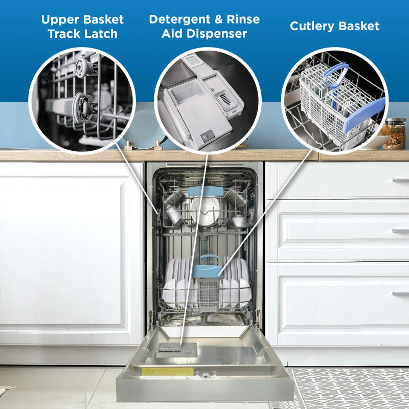 DANBY  18″ Wide Built-in Dishwasher - Stainless Steel (DDW18D1ESS)