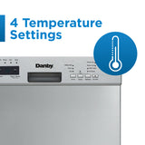 DANBY  18″ Wide Built-in Dishwasher - Stainless Steel (DDW18D1ESS)
