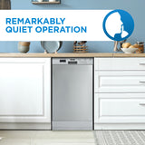 DANBY  18″ Wide Built-in Dishwasher - Stainless Steel (DDW18D1ESS)
