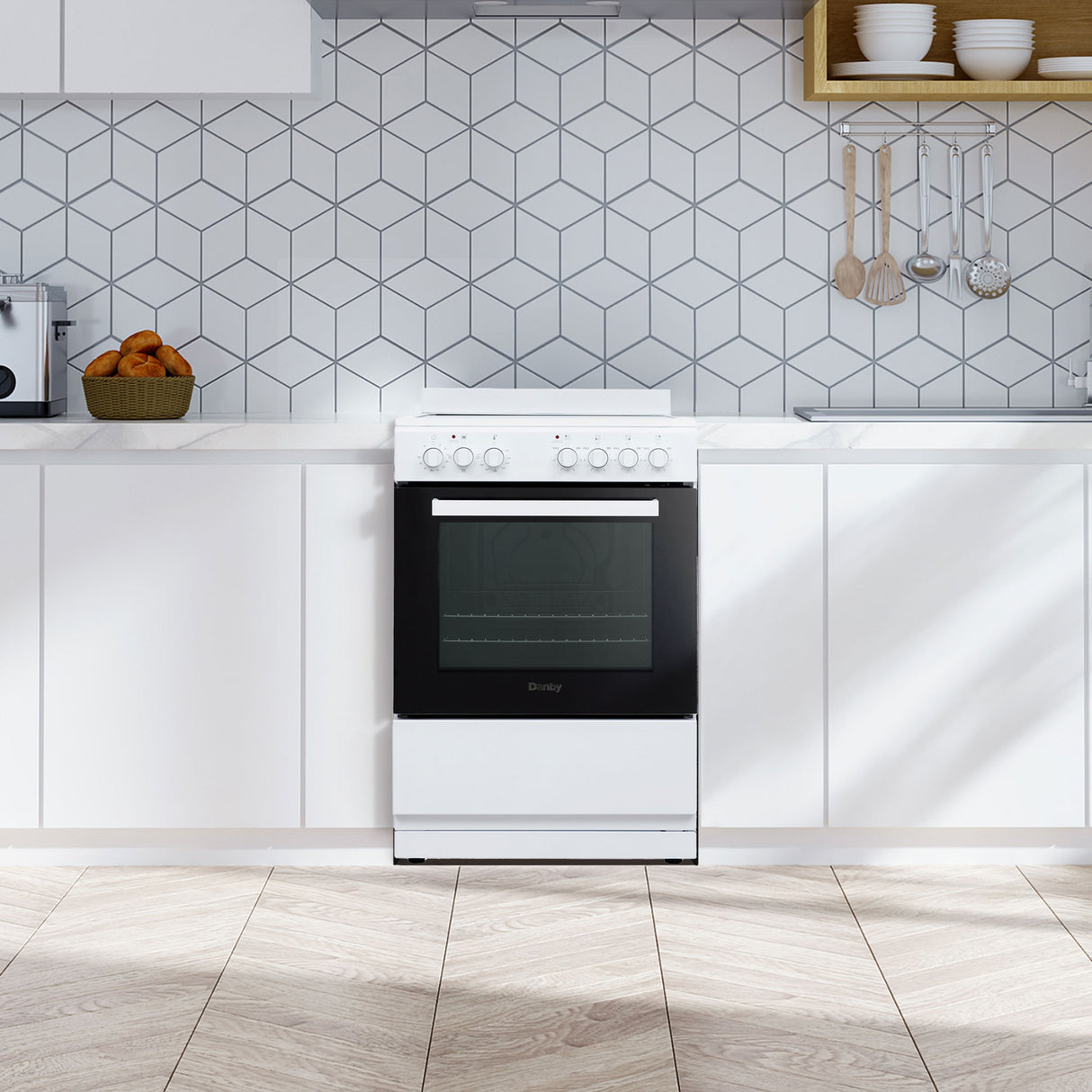 DANBY  24″ Wide Electric Range - White (DER24V1W)