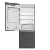 Sub-Zero 30" Designer Over-and-Under Refrigerator/Freezer with Ice Maker and Internal Dispenser - Left Hinge - Custom/Panel Ready (DET3050CIIDL)