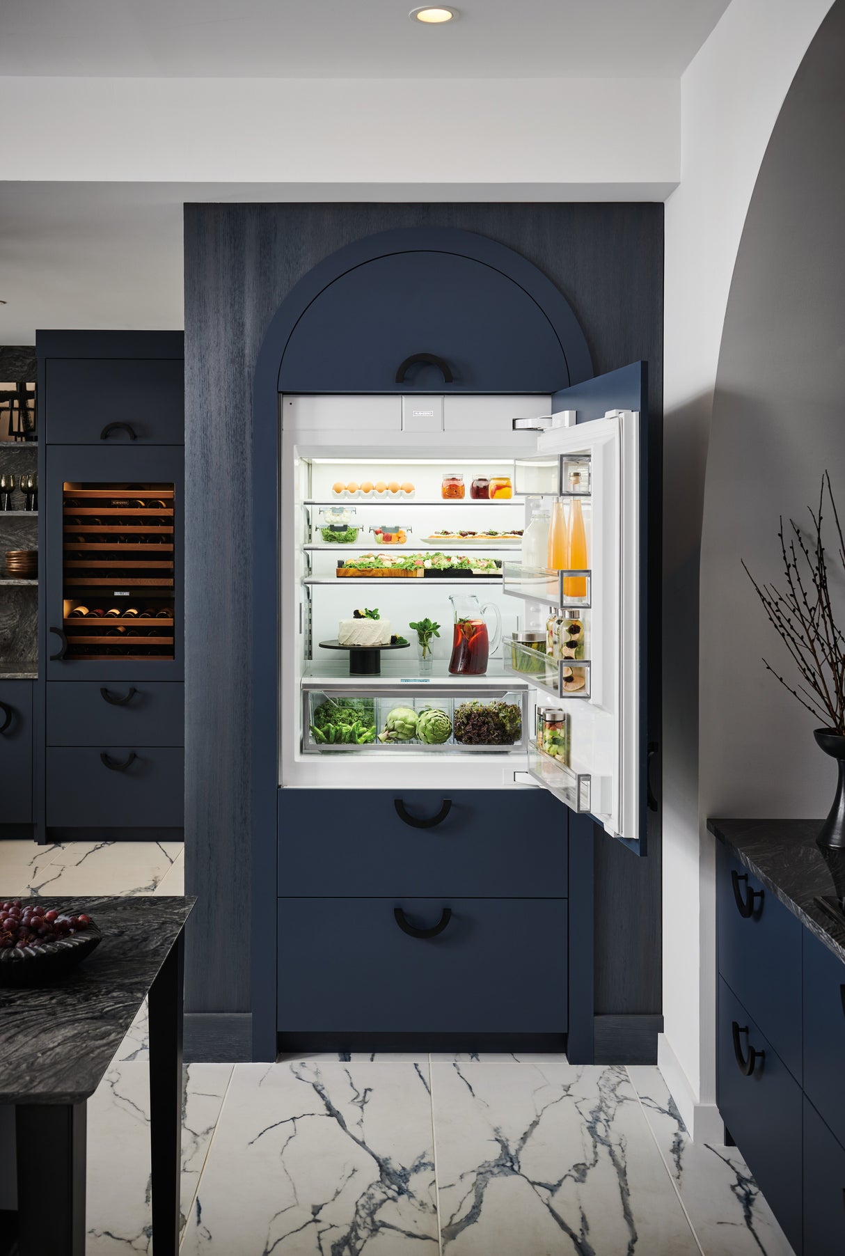 Sub-Zero 36" Designer Over-and-Under Refrigerator/Freezer with Ice Maker and Internal Dispenser - Left Hinge - Custom/Panel Ready (DET3650CIIDL)