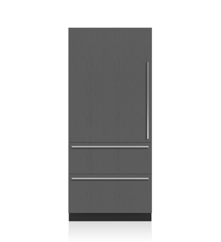 Sub-Zero 36" Designer Over-and-Under Refrigerator/Freezer with Ice Maker and Internal Dispenser - Right Hinge - Custom/Panel Ready (DET3650CIIDR)