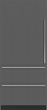 SUB-ZERO  36" Designer Over-and-Under Refrigerator/Freezer with Ice Maker - Panel Ready - Panel Ready (DET3650CIR)