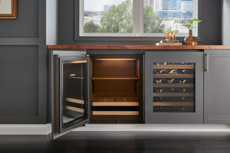 Sub-Zero 24" Designer Undercounter ADA Height Beverage Center - Left Hinge - Custom/Panel Ready (DEU2450BGADAL)
