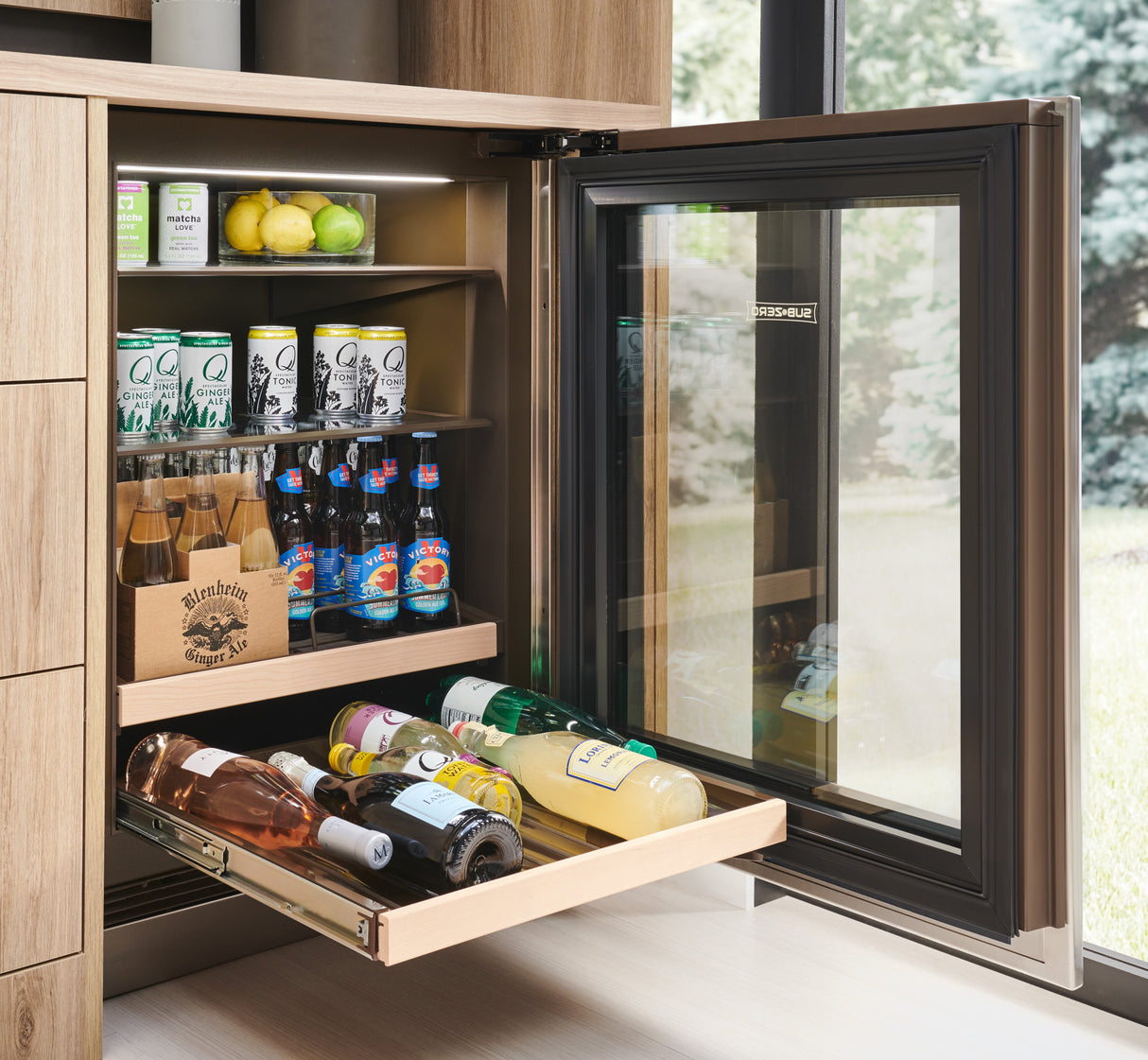 Sub-Zero 24" Designer Undercounter Beverage Center - Left Hinge - Custom/Panel Ready (DEU2450BGL)