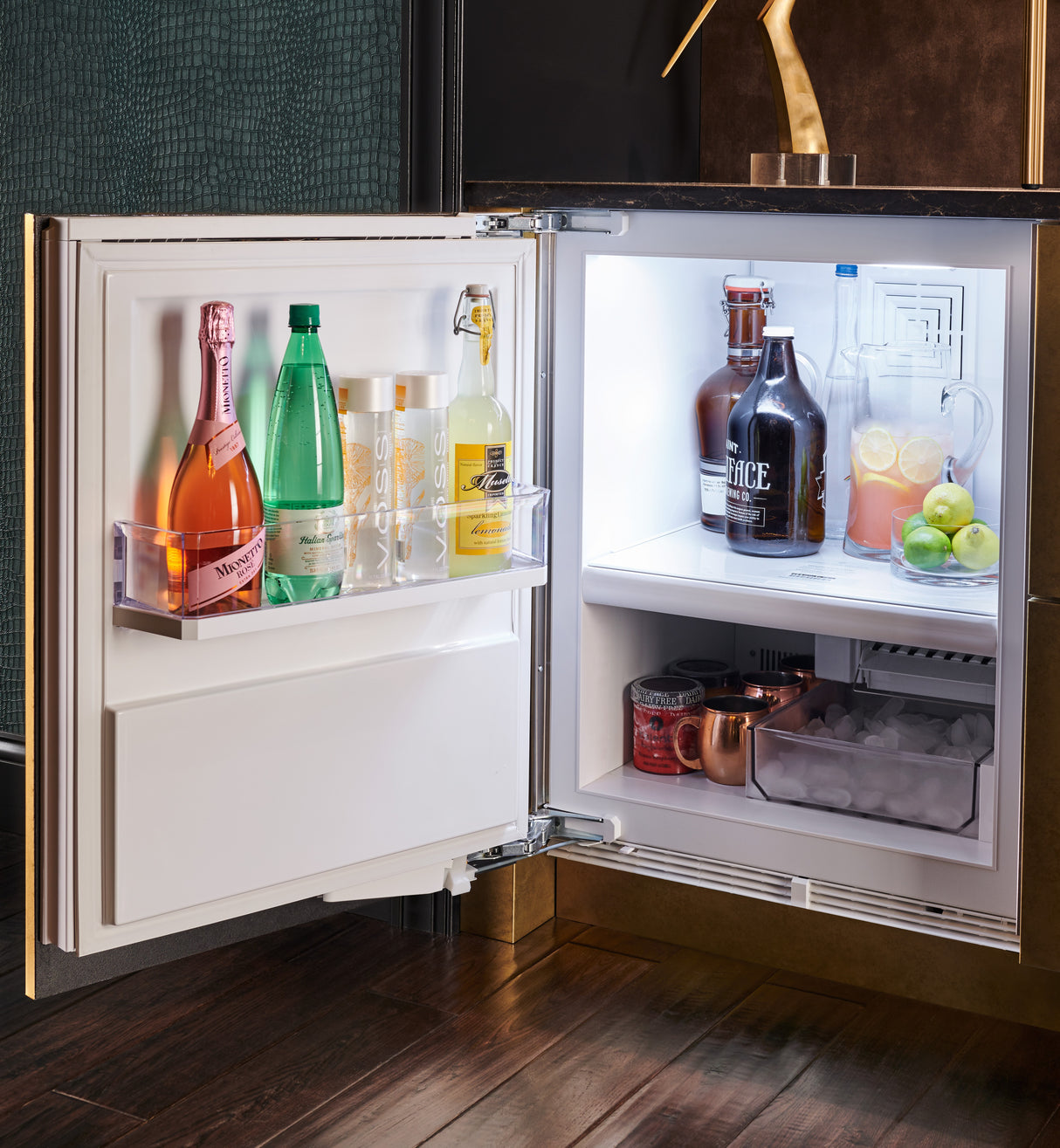 Sub-Zero 24" Designer Undercounter Refrigerator/Freezer with Ice Maker - Left Hinge - Custom/Panel Ready (DEU2450CIL)