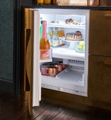 Sub-Zero 24" Designer Undercounter Refrigerator/Freezer with Ice Maker - Left Hinge - Custom/Panel Ready (DEU2450CIL)