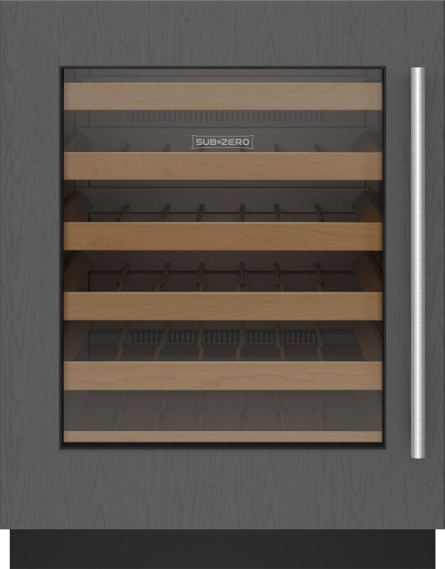 Sub-Zero 24" Designer Undercounter ADA Height Wine Storage - Left Hinge - Custom/Panel Ready (DEU2450WADAL)