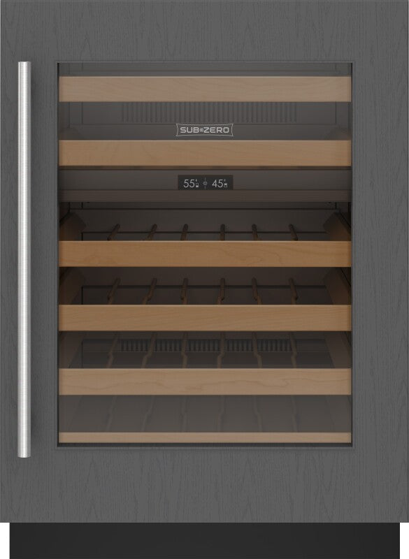 Sub-Zero 24" Designer Undercounter Wine Storage - Left Hinge - Custom/Panel Ready (DEU2450WL)