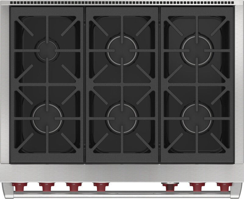 Wolf 36" Dual Fuel Range - 6 Burners - Stainless Steel (DF36650SP)