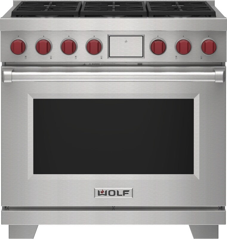 Wolf 36" Dual Fuel Range - 6 Burners - Stainless Steel (DF36650SP)