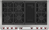 Wolf 48" Dual Fuel Range - 6 Burners and Infrared Charbroiler - Stainless Steel (DF48650CSP)