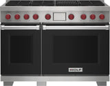 Wolf 48" Dual Fuel Range - 6 Burners and Infrared Charbroiler - Stainless Steel (DF48650CSP)